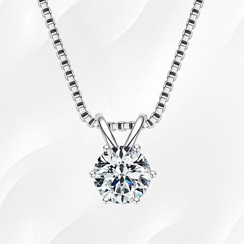 Ylova zilveren ketting met moissanite hanger - Ylova