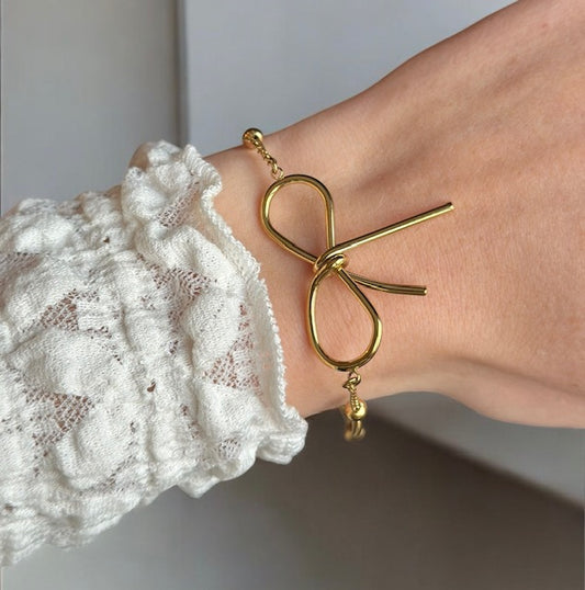 Gouden armband met strik - Ylova