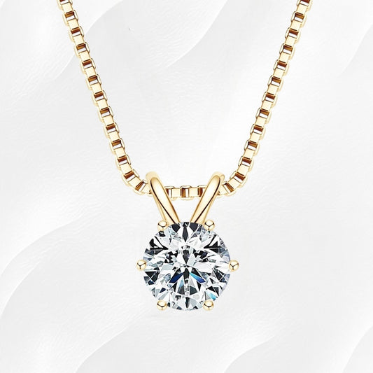 Ylova gouden ketting met moissanite hanger - Ylova