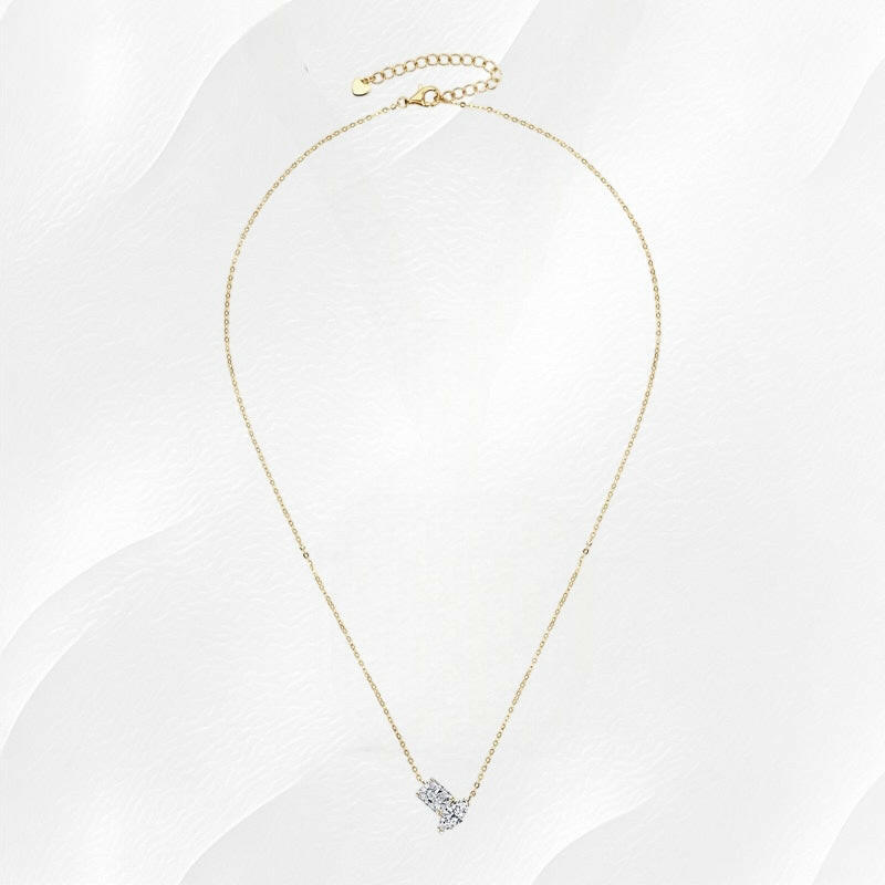 Ylova gouden ketting met moissanite diamantje & druppel - Ylova