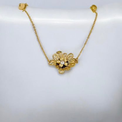 Gouden armband met bloem - Ylova