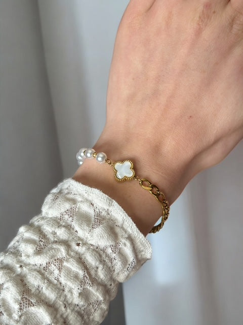 Gouden klaver armband - Ylova
