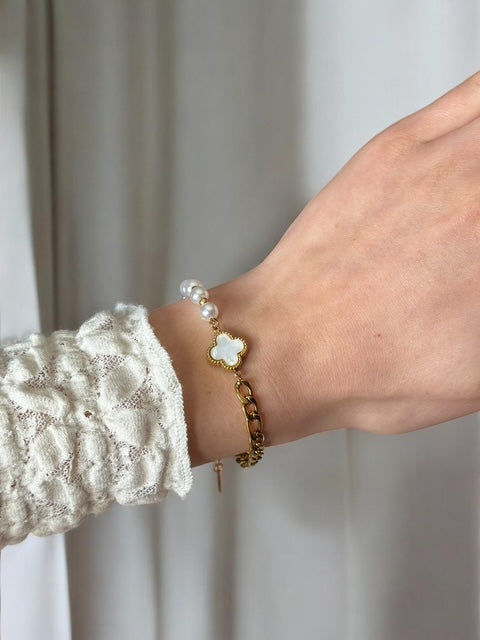 Gouden klaver armband - Ylova