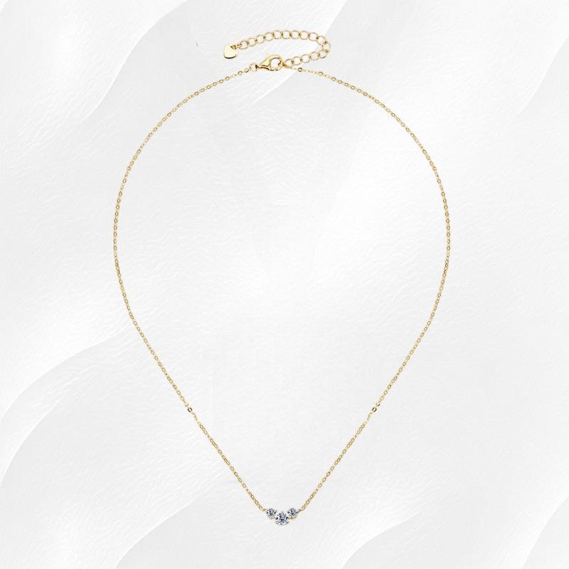 Ylova gouden ketting met moissanite diamantjes - Ylova
