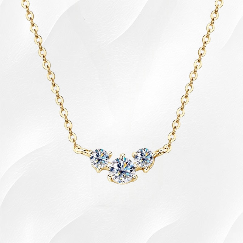 Ylova gouden ketting met moissanite diamantjes - Ylova