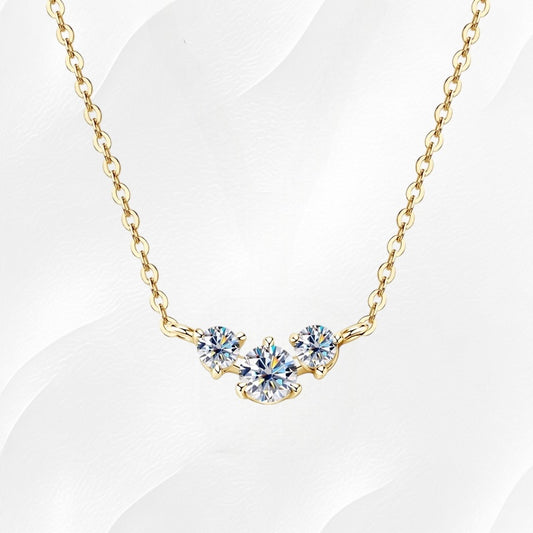 Ylova gouden ketting met moissanite diamantjes - Ylova
