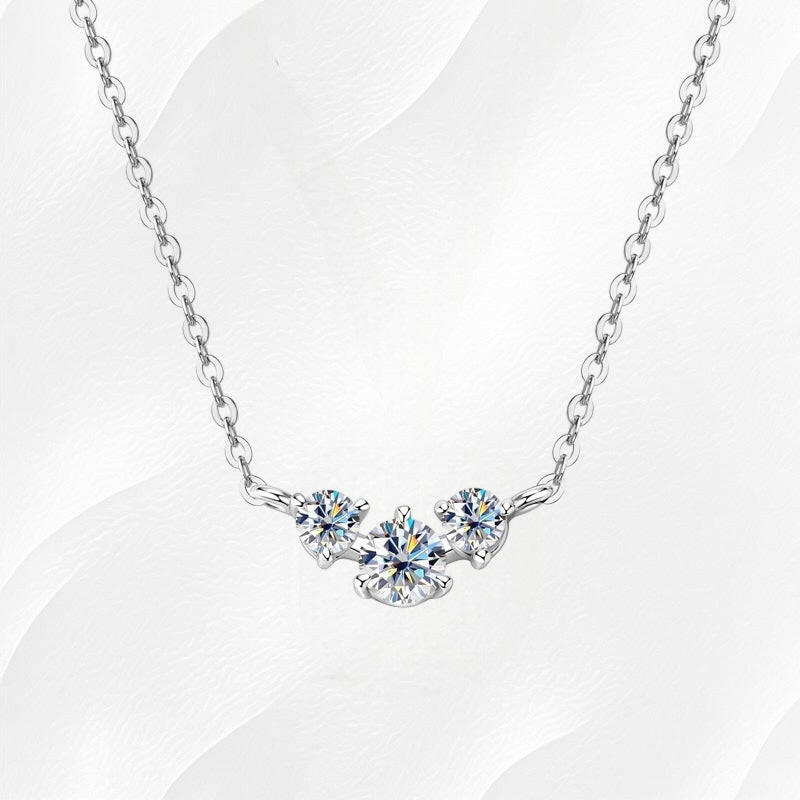 Ylova zilveren ketting met moissanite diamantjes - Ylova