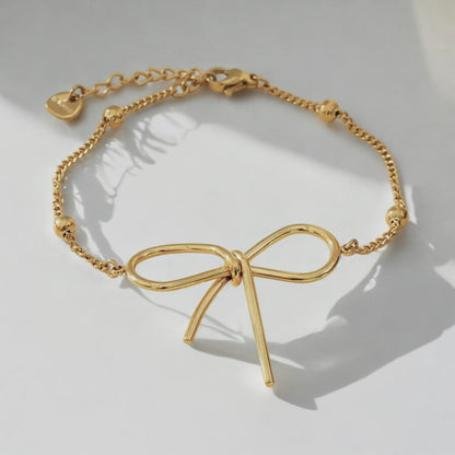 Gouden armband met strik - Ylova