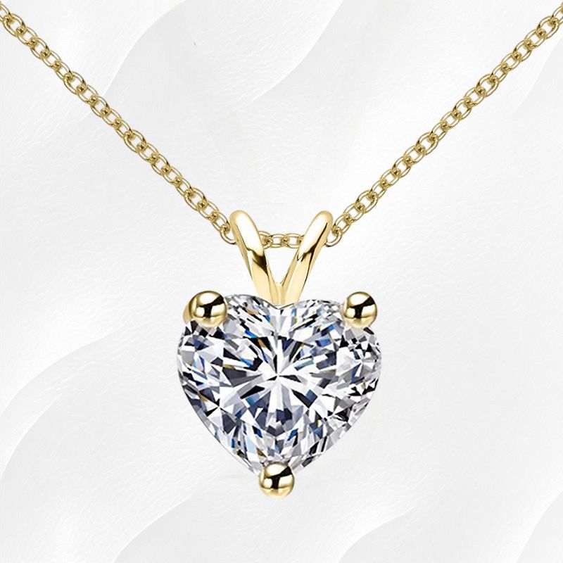Ylova gouden ketting met moissanite hart - Ylova