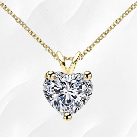 Ylova gouden ketting met moissanite hart - Ylova